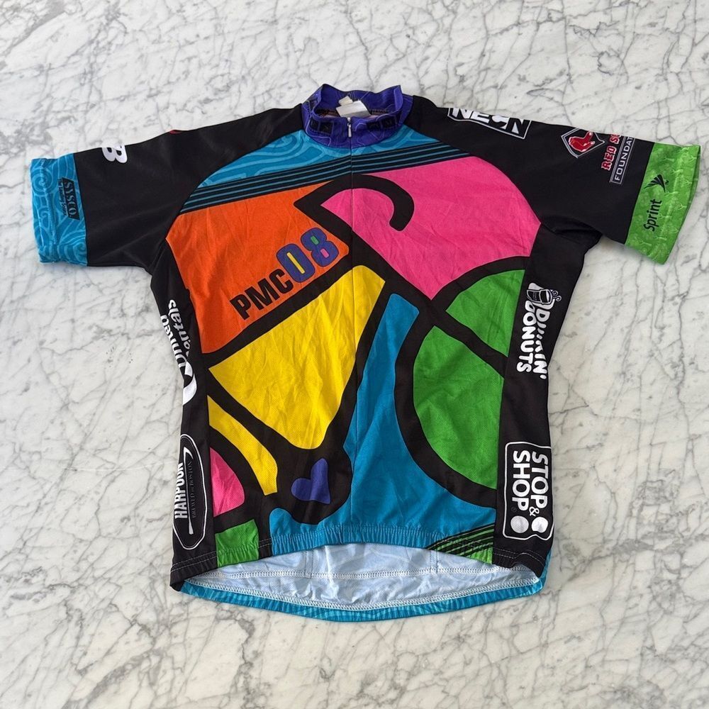 Vomax Women's Cycling Jersey Pan Mass Challenge PMC 08 1/2 Zip Size L/XL